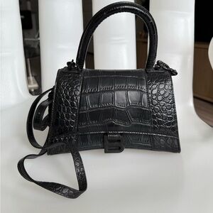 Balenciaga small croc hourglass